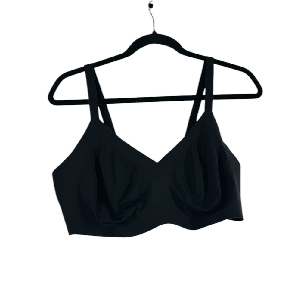 Knix Bra Wireless Adjustable Strap Stretch black comfort Intimates Size 38 E